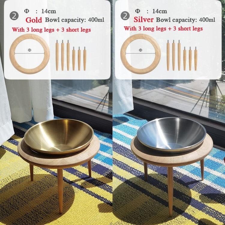 Purrfect Heights Stainless Steel Elevated Cat Bowl Pet Bowls, Feeders & Waterers KittyNook Cat Company   