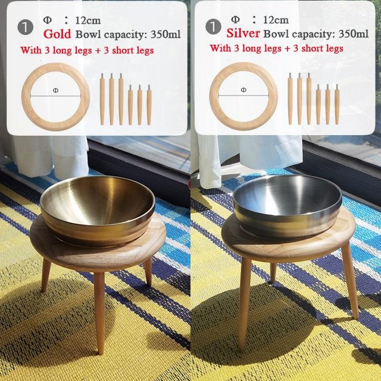 Purrfect Heights Stainless Steel Elevated Cat Bowl Pet Bowls, Feeders & Waterers KittyNook Cat Company   