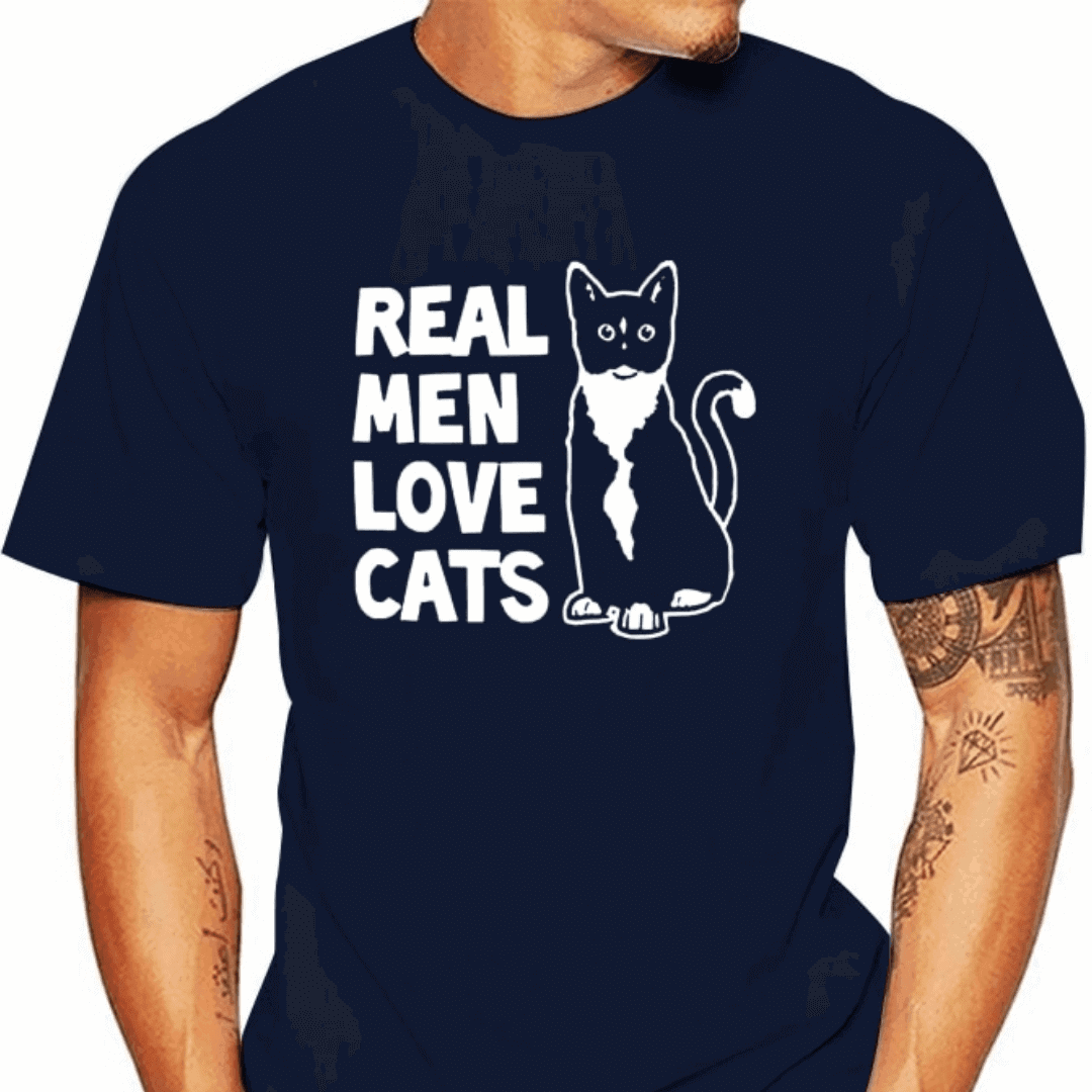 Real Men Love Cats Tee - KittyNook
