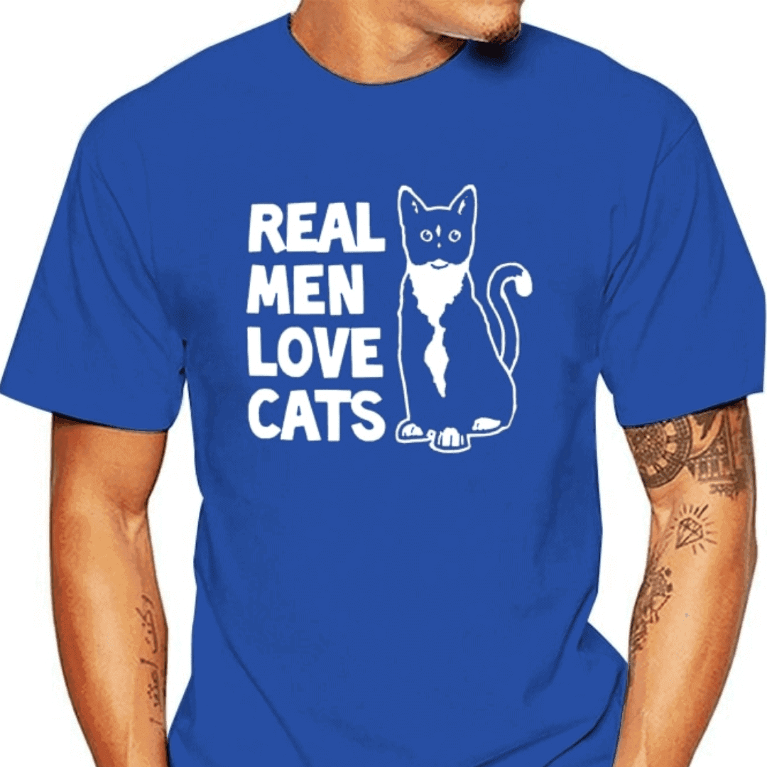Real Men Love Cats Tee - KittyNook
