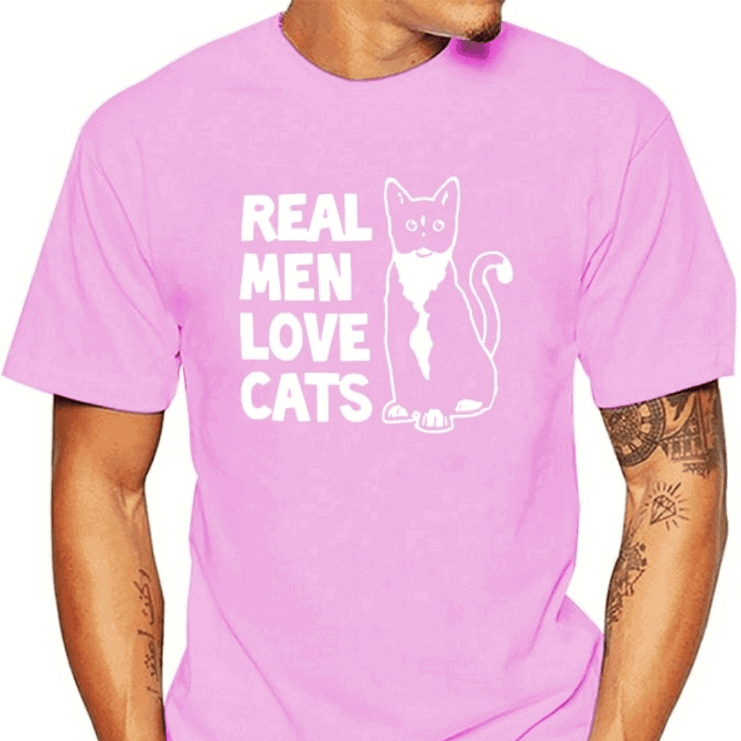 Real Men Love Cats Tee - KittyNook