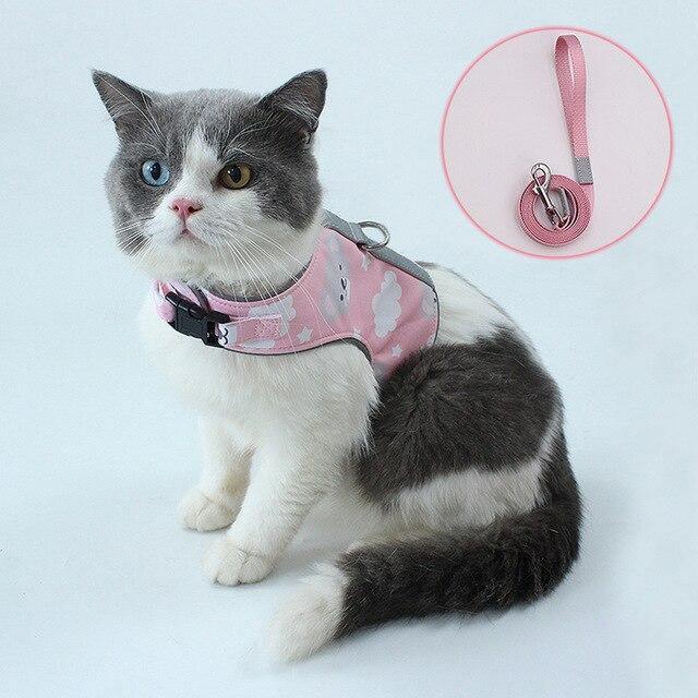 Reflective Leash Cat Harness - KittyNook