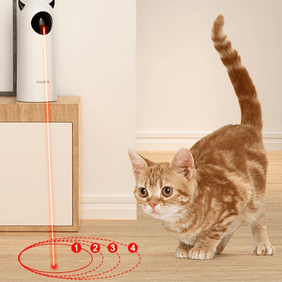 Automatic Cat Toy KOACKL Automatic Cat Laser Toy - Rechargeable With Timer & Speed Modes For Indoor Cats Cat Laser Pointer