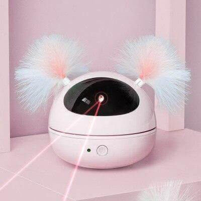 Roly-Poly 360 Cat Laser Robot Cat Toys KittyNook Pink  