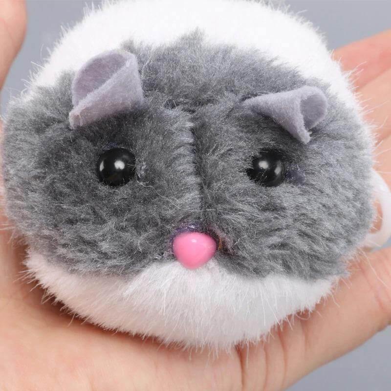 Running Mouse Plush Toy Cat Toys KittyNook Gray  