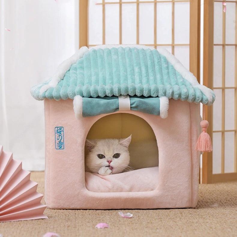 Sakura Sweet Home Cat Bed - KittyNook Cat Company