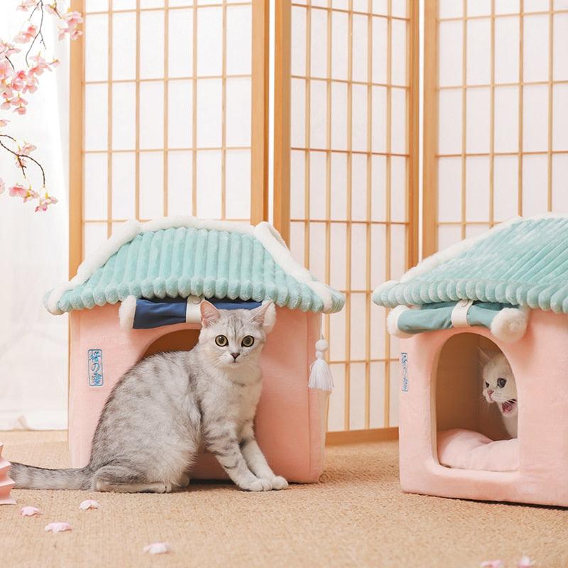 Sakura Sweet Home Cat Bed - KittyNook Cat Company