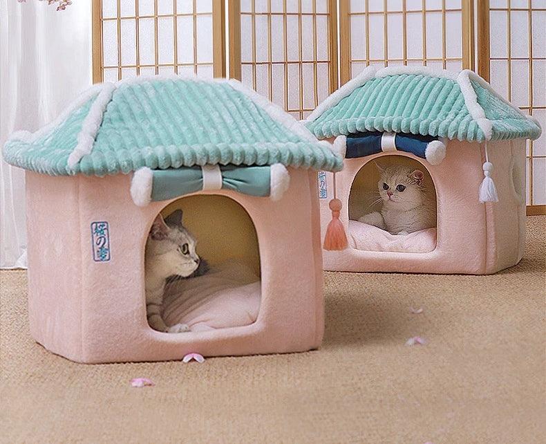 Sakura Sweet Home Cat Bed - KittyNook Cat Company