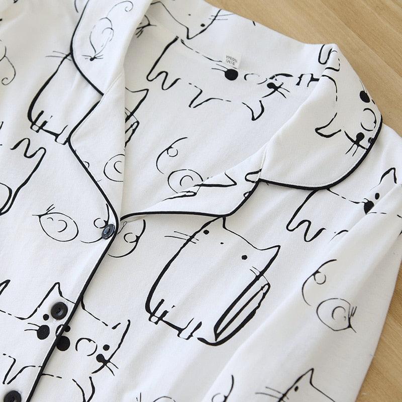 Sketch Cats Sleepwear - KittyNook Cat Company