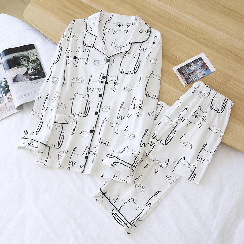 Sketch Cats Sleepwear - KittyNook Cat Company