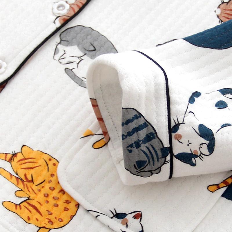Sleepy Cats Thick Cat Pajamas - KittyNook Cat Company