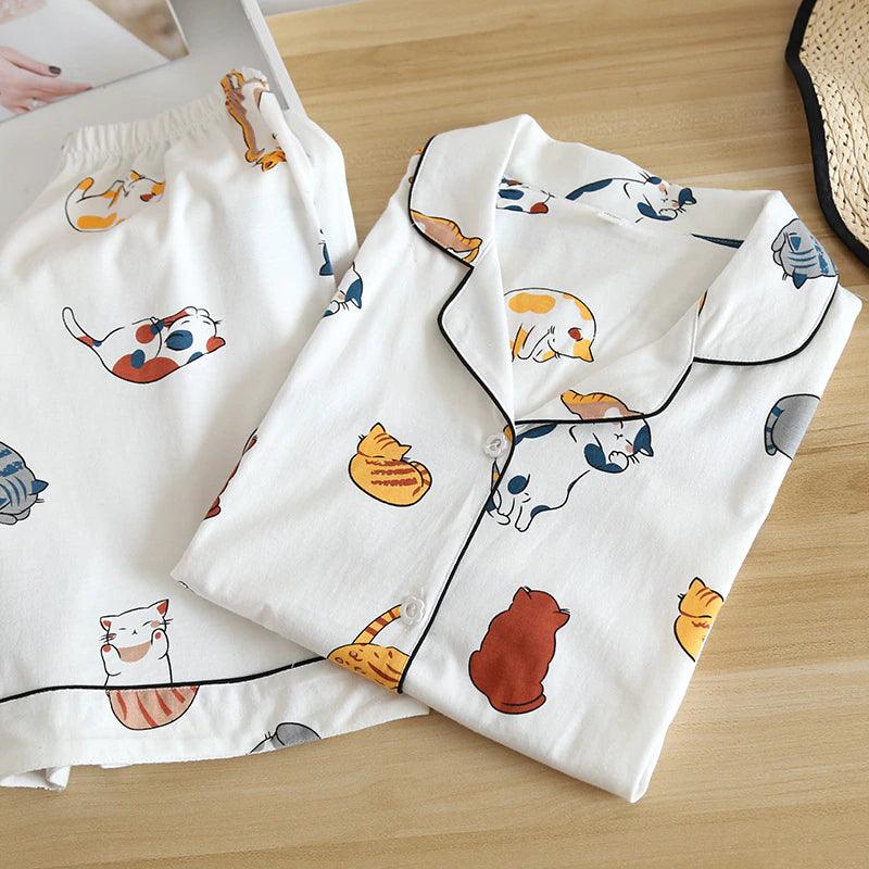 Sleepy Cats Cat Pajamas - KittyNook Cat Company