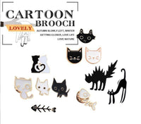 Thumbnail for So Kawaii! Cartoon Enamel Cat Pins Apparel & Accessories KittyNook   