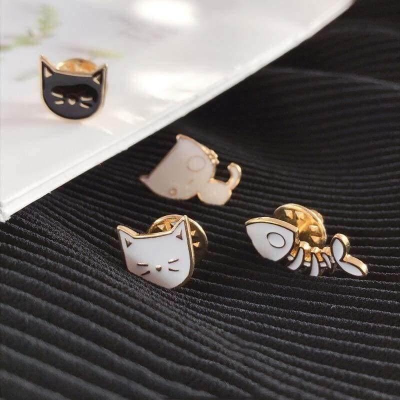 So Kawaii! Cartoon Enamel Cat Pins Apparel & Accessories KittyNook   