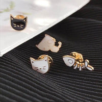 Thumbnail for So Kawaii! Cartoon Enamel Cat Pins Apparel & Accessories KittyNook   