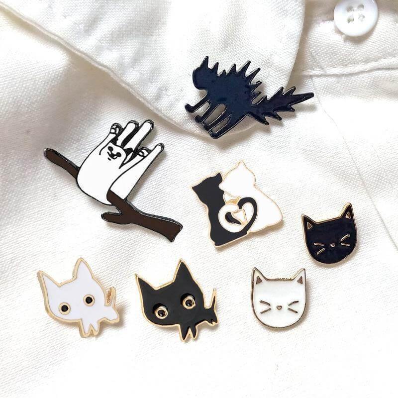 So Kawaii! Cartoon Enamel Cat Pins Apparel & Accessories KittyNook   