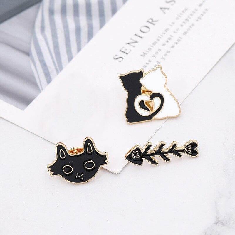 So Kawaii! Cartoon Enamel Cat Pins Apparel & Accessories KittyNook   