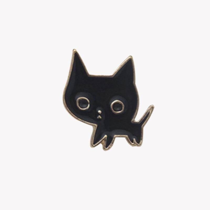 So Kawaii! Cartoon Enamel Cat Pins Apparel & Accessories KittyNook Black Kitten  