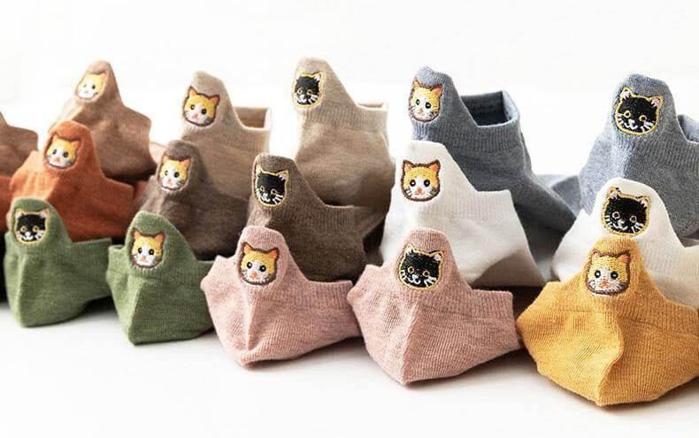 So Kawaii! Five Pair Cat Socks - KittyNook