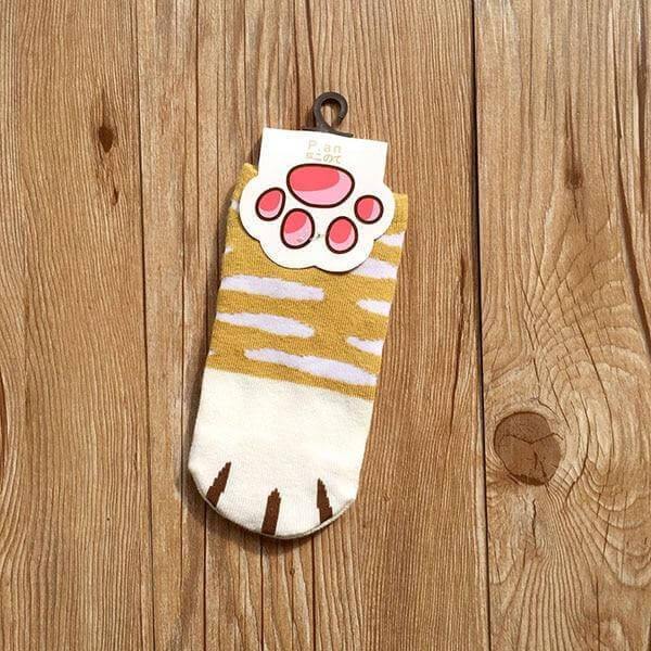 So Kawaii! Cotton Jacquard Paw Socks (4 Pairs) Socks KittyNook   