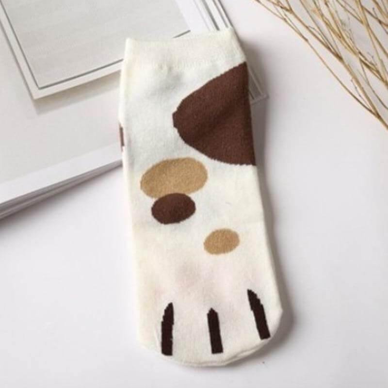 So Kawaii! Cotton Jacquard Paw Socks (4 Pairs) Socks KittyNook   