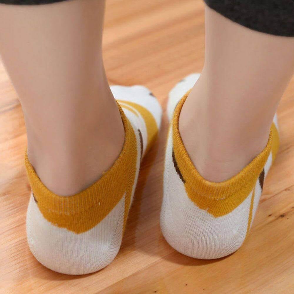 So Kawaii! Cotton Jacquard Paw Socks (4 Pairs) Socks KittyNook   