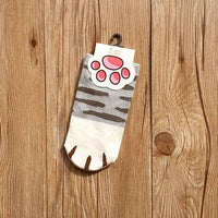 Thumbnail for So Kawaii! Cotton Jacquard Paw Socks (4 Pairs) Socks KittyNook   