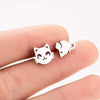 Load image into Gallery viewer, So Kawaii! Dainty Stainless Steel Cat Earrings (Plus Holiday Designs) - KittyNook