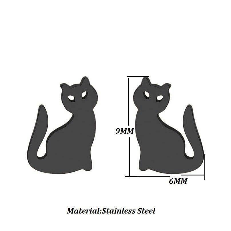 So Kawaii! Dainty Stainless Steel Cat Earrings (Plus Holiday Designs) - KittyNook