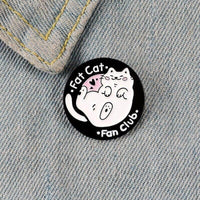 Thumbnail for So Kawaii! Fat Cat Fan Club Pin - KittyNook
