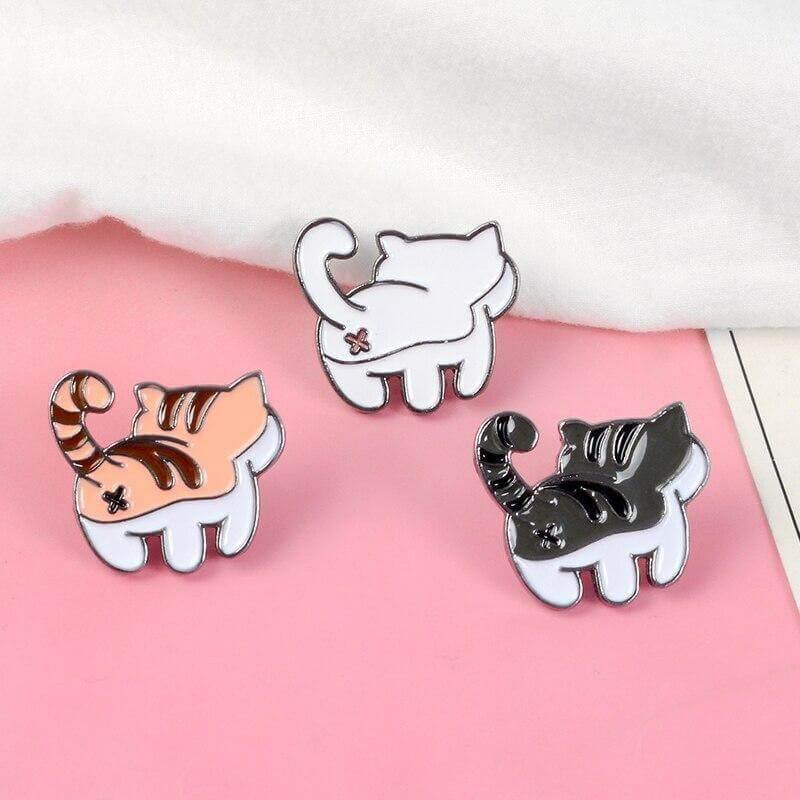 So Kawaii! Shake Your Behind Cat Pins Apparel & Accessories KittyNook   