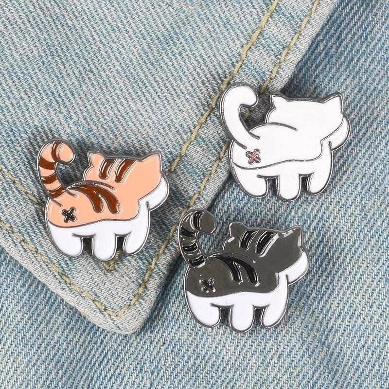 So Kawaii! Shake Your Behind Cat Pins Apparel & Accessories KittyNook   