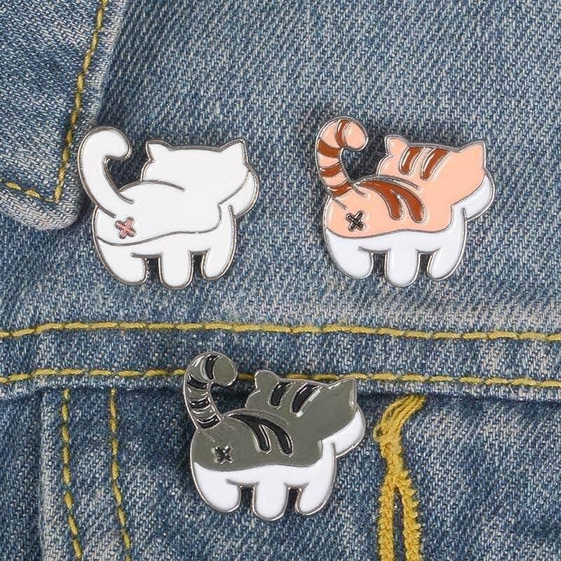 So Kawaii! Shake Your Behind Cat Pins - KittyNook