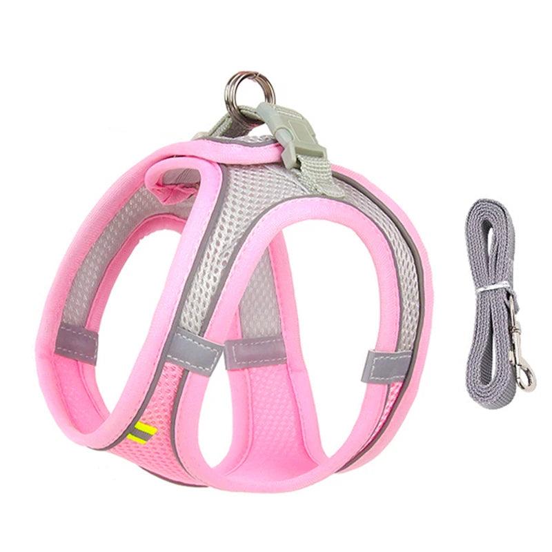 Sofy Breathable Cat Harness and Leash Pet Collars & Harnesses KittyNook Cat Company Pink XS 