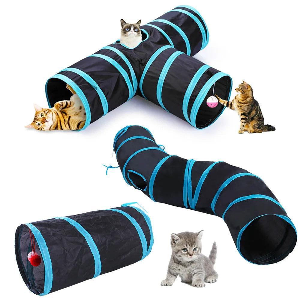 Subway Fun Foldable Cat Tunnel Toy - KittyNook