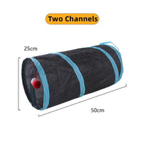 Thumbnail for Subway Fun Foldable Cat Tunnel Toy Cat Toys KittyNook Straight Tunnel (2 Holes)  