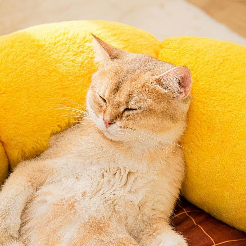 Sunflower Fancy Cat Bed - KittyNook Cat Company