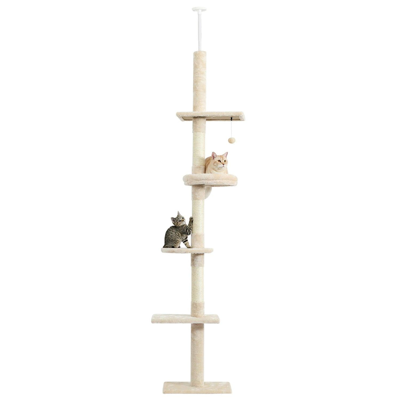 Tall Tiny Cat Tree Cat Tree KittyNook Beige  