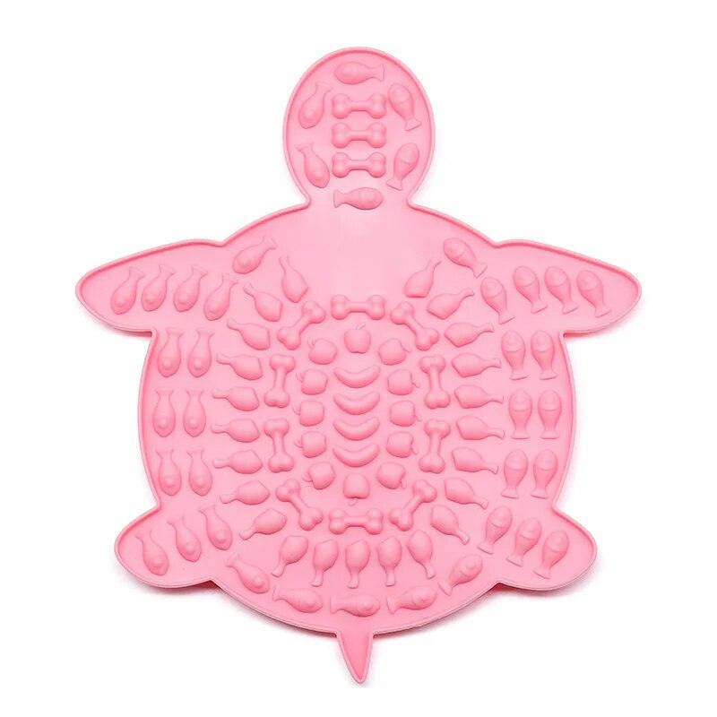 Turtle Treats Silicone Lick Mat Pet Bowls, Feeders & Waterers KittyNook Cat Company Pink  