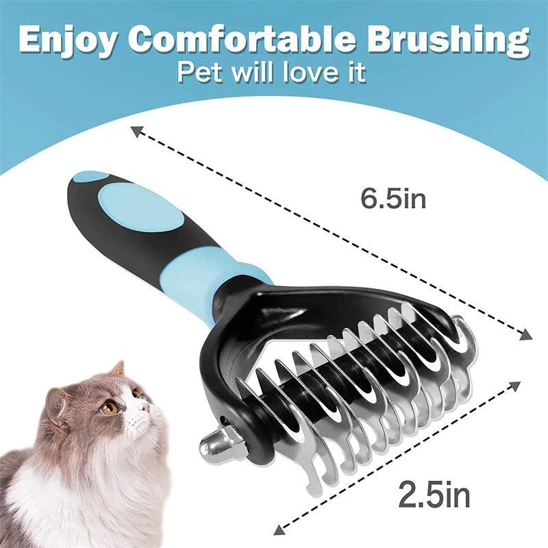 Two Sided Cat Deshedding Brush - KittyNook Cat Company