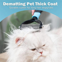 Thumbnail for Two Sided Cat Deshedding Brush - KittyNook Cat Company