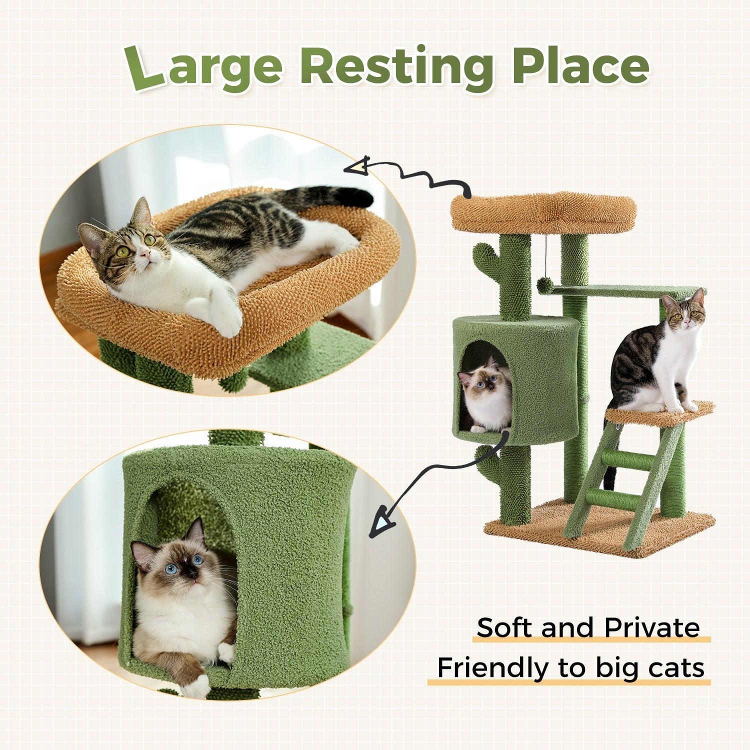 Urban Jungle Cactus Cat Tree - KittyNook Cat Company