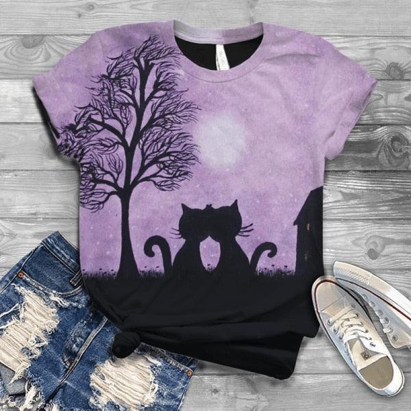 Vintage Summer Cat Shirt - KittyNook Cat Company