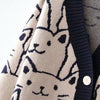 Vintage V-Neck Cat Sweater - KittyNook Cat Company