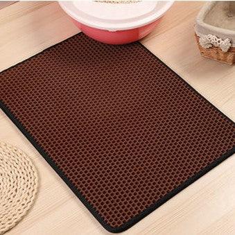 Waterproof Cat Litter Mat Cat Litter Box Mats kittynook Brown XS 