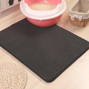 Waterproof Cat Litter Mat Cat Litter Box Mats kittynook Gray XS 