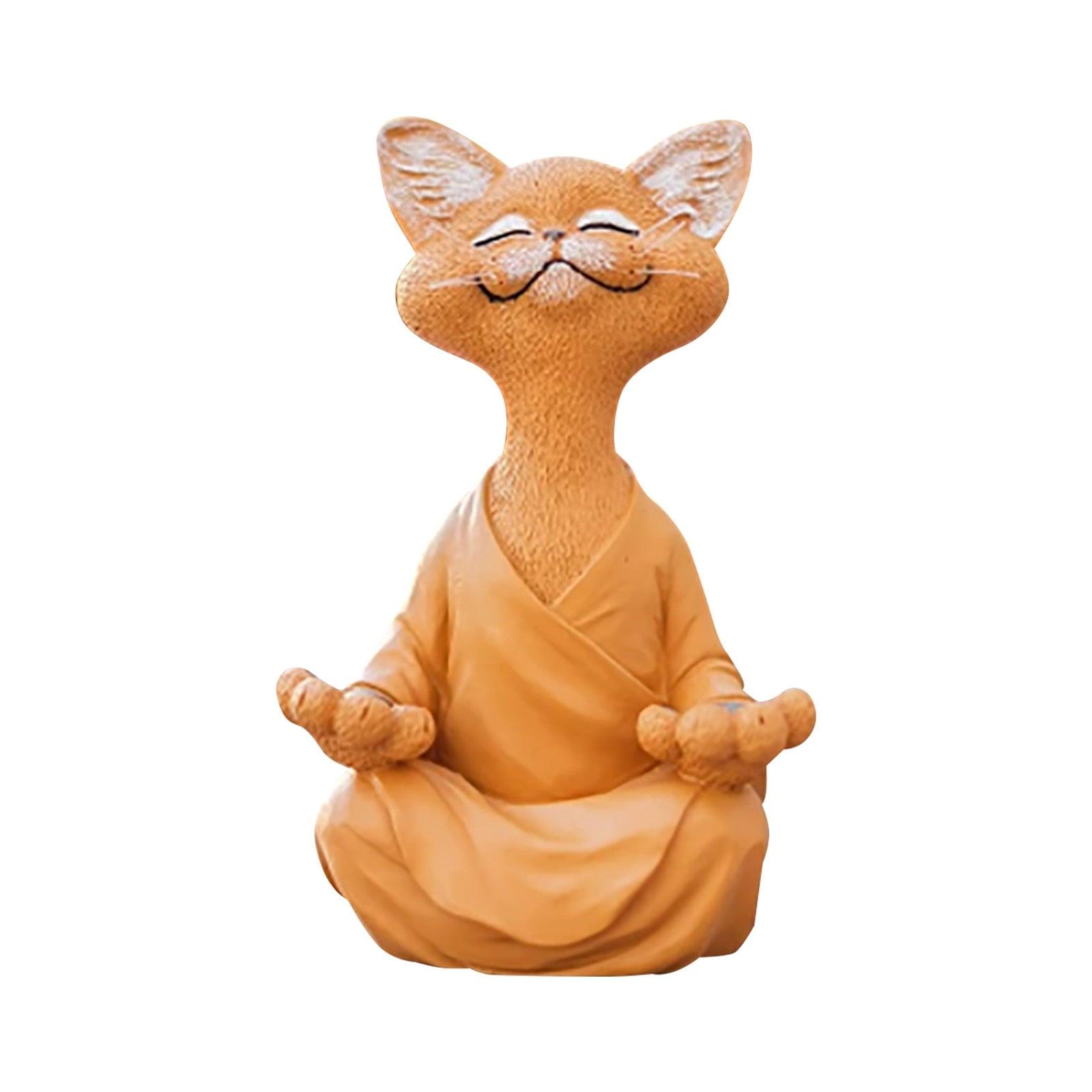 Whimsical Buddha Cat Figurine - KittyNook Cat Company