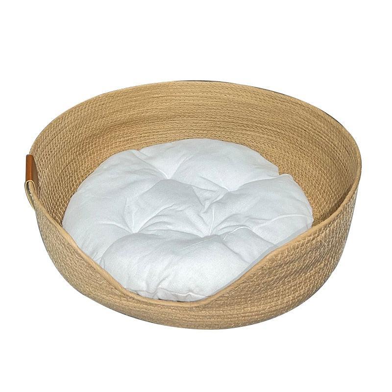 Woven Bamboo Cat Bed - KittyNook Cat Company