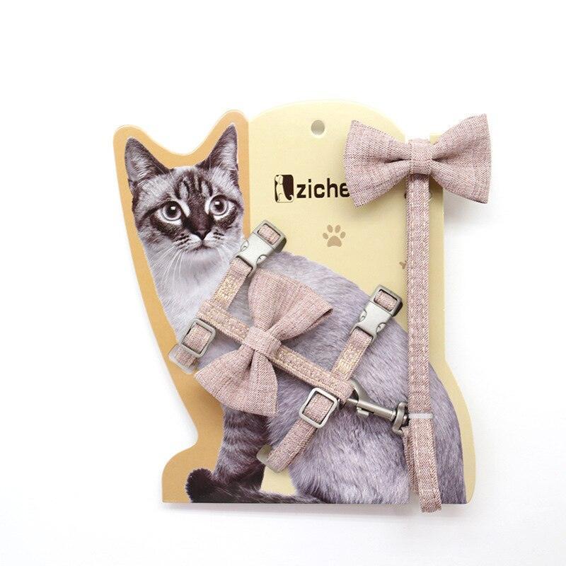 Big Bow Adjustable Cat Harness - KittyNook Cat Company